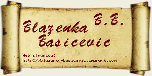 Blaženka Bašičević vizit kartica